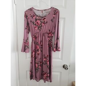Floral Pink Maternity Dress
